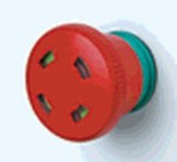 2000PPFN1R PULSADOR DE SETA  ROJO 40MM GIRAR-DESENCLAVAR.